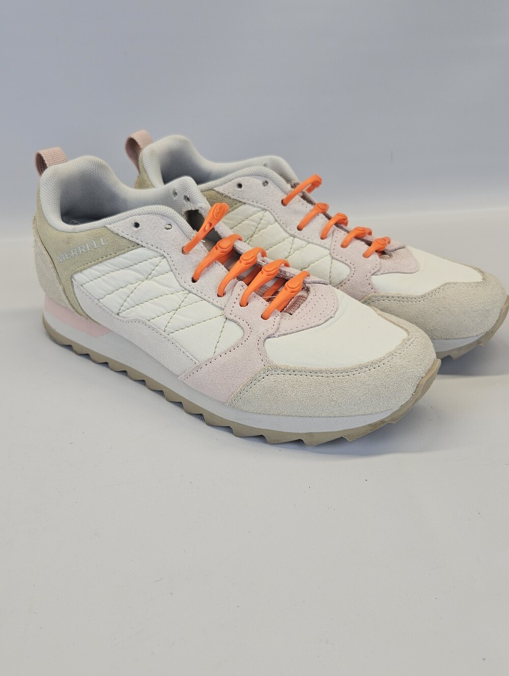 Merrell Alpine Hiking Shoes Womens White Pink 8 Outdoor Oyster Rose Low Top